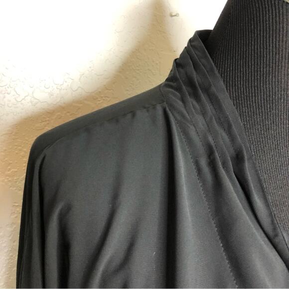 Soft Surroundings black sheer open front sequin sleeve cuff size Medium NWOT - Picture 6 of 14